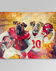 'Kansas City Doggos' Personalized 2 Pet Blanket