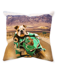 'Kawadawgi Rider' Personalized Pet Throw Pillow