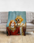 'King and Queen' Personalized 2 Pet Blanket