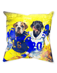 'Los Angeles Doggos' Personalized 2 Pet Throw Pillow