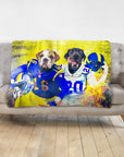 'Los Angeles Doggos' Personalized 2 Pet Blanket