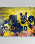 'Michigan Doggos' Personalized 2 Pet Blanket