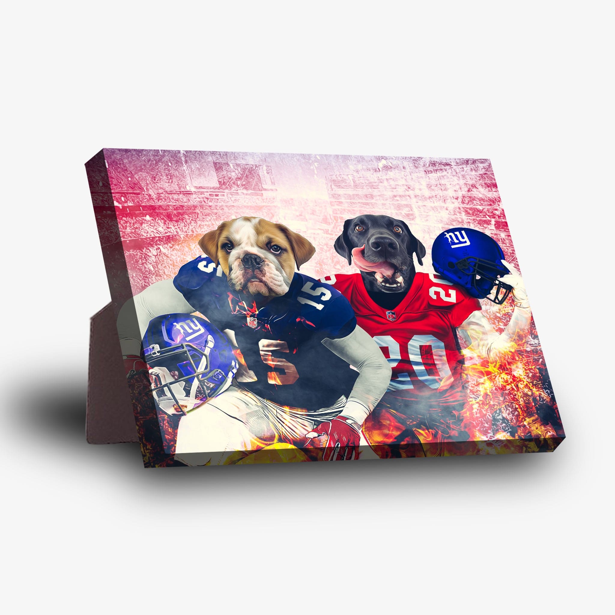 &#39;New York Doggos&#39; Personalized 2 Pet Standing Canvas