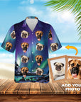 Custom Hawaiian Shirt (Northern Lights: 1-7 Pets)