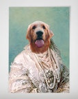 The Pearled Dame: Personalized Dog Poster