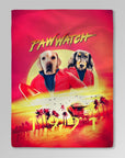 'Paw Watch 1991' Personalized 2 Pet Blanket