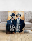 'Peaky Woofers' Personalized 2 Pet Blanket
