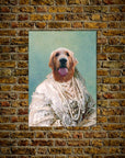 The Pearled Dame: Personalized Dog Poster
