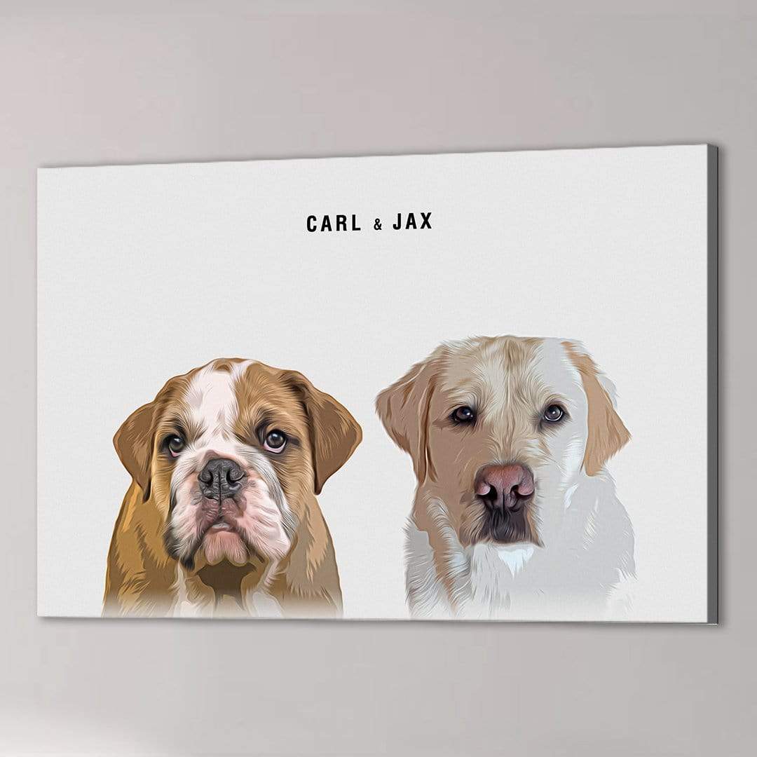 Personalized Modern 2 Pet Canvas