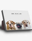 Personalized Modern 3 Pet Standing Canvas