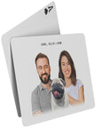 Personalized Modern Pet & Humans Playing Cards