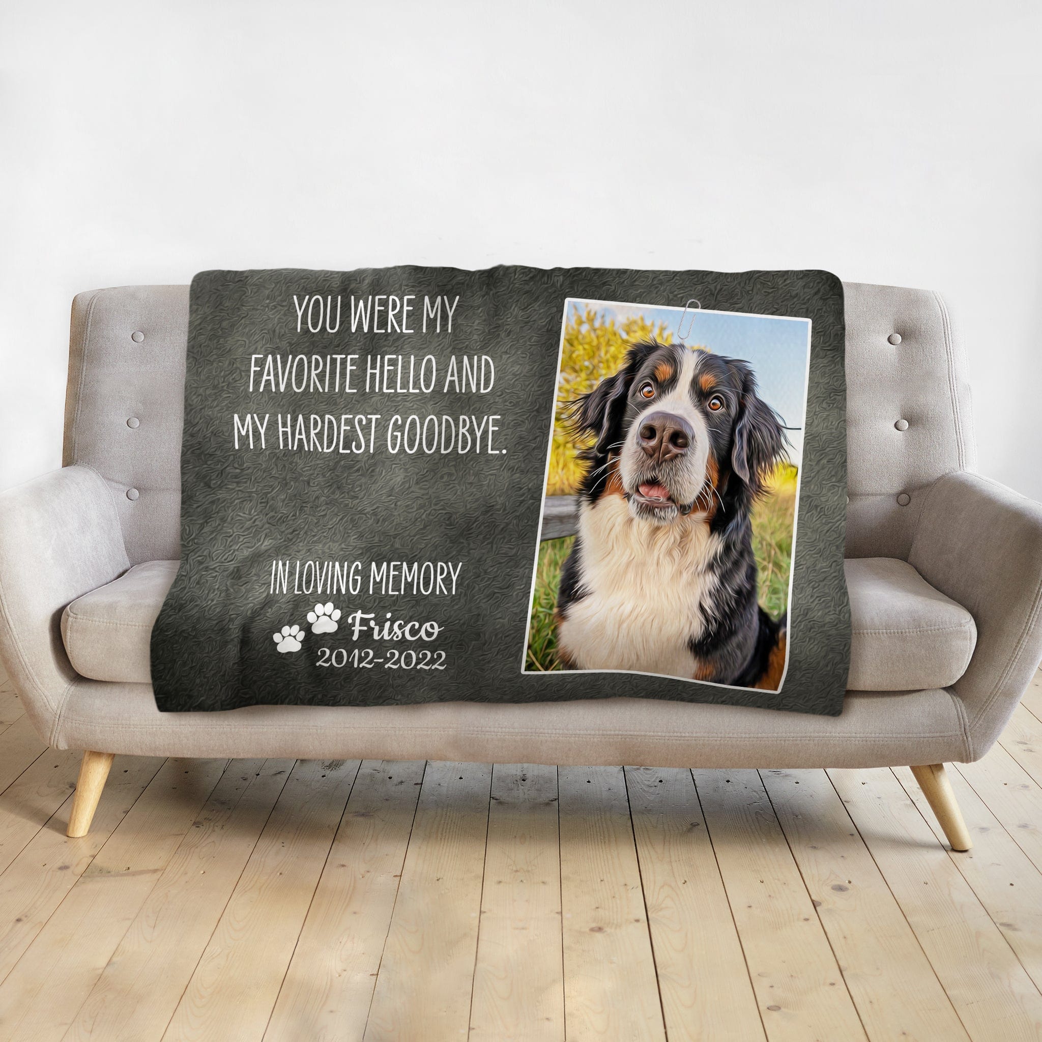 Personalized Memorial Pet Blanket