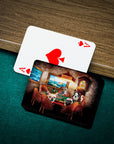 'The Poker Players' Personalized 5 Pet Playing Cards