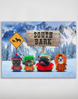 'South Bark' Personalized 4 Pet Poster