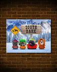'South Bark' Personalized 4 Pet Poster