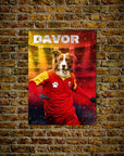 'Montenegro Doggos Soccer' Personalized Pet Poster