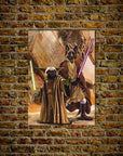 'Yodogg & Jedi-Doggo' Personalized 2 Pet Poster