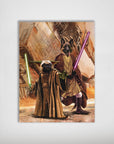 'Yodogg & Jedi-Doggo' Personalized 2 Pet Poster