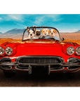 'The Classic Paw-Vette' Personalized 4 Pet Poster