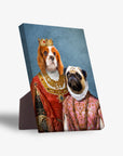 'Queen and Archduchess' Personalized 2 Pet Standing Canvas