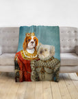 'Queen and Princess' Personalized 2 Pet Blanket