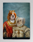 'Queen and Princess' Personalized 2 Pet Blanket