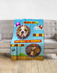 Retro Video Game Personalized Pet Blanket