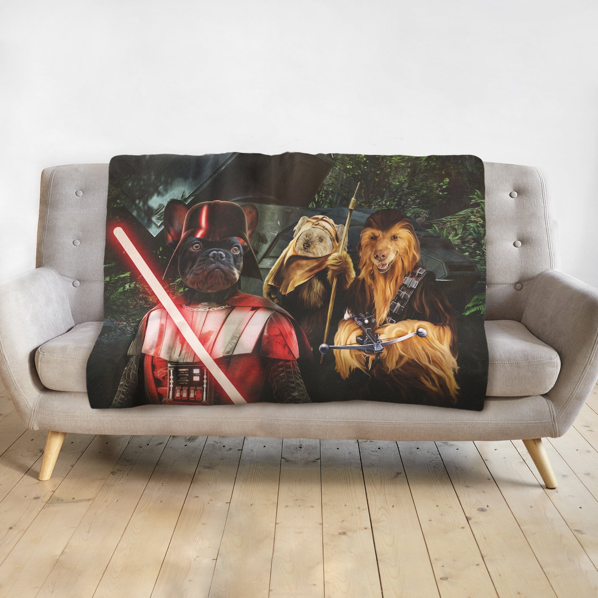 &#39;Star Woofers&#39; Personalized 3 Pet Blanket