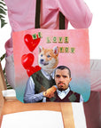 'Step Doggo & Human Valentines Edition' Personalized 2 Pet Tote Bag