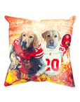 'San Francisco 40Doggos' Personalized 2 Pet Throw Pillow