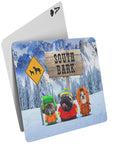 'South Bark' Personalized 3 Pet Playing Cards