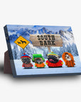'South Bark' Personalized 4 Pet Standing Canvas