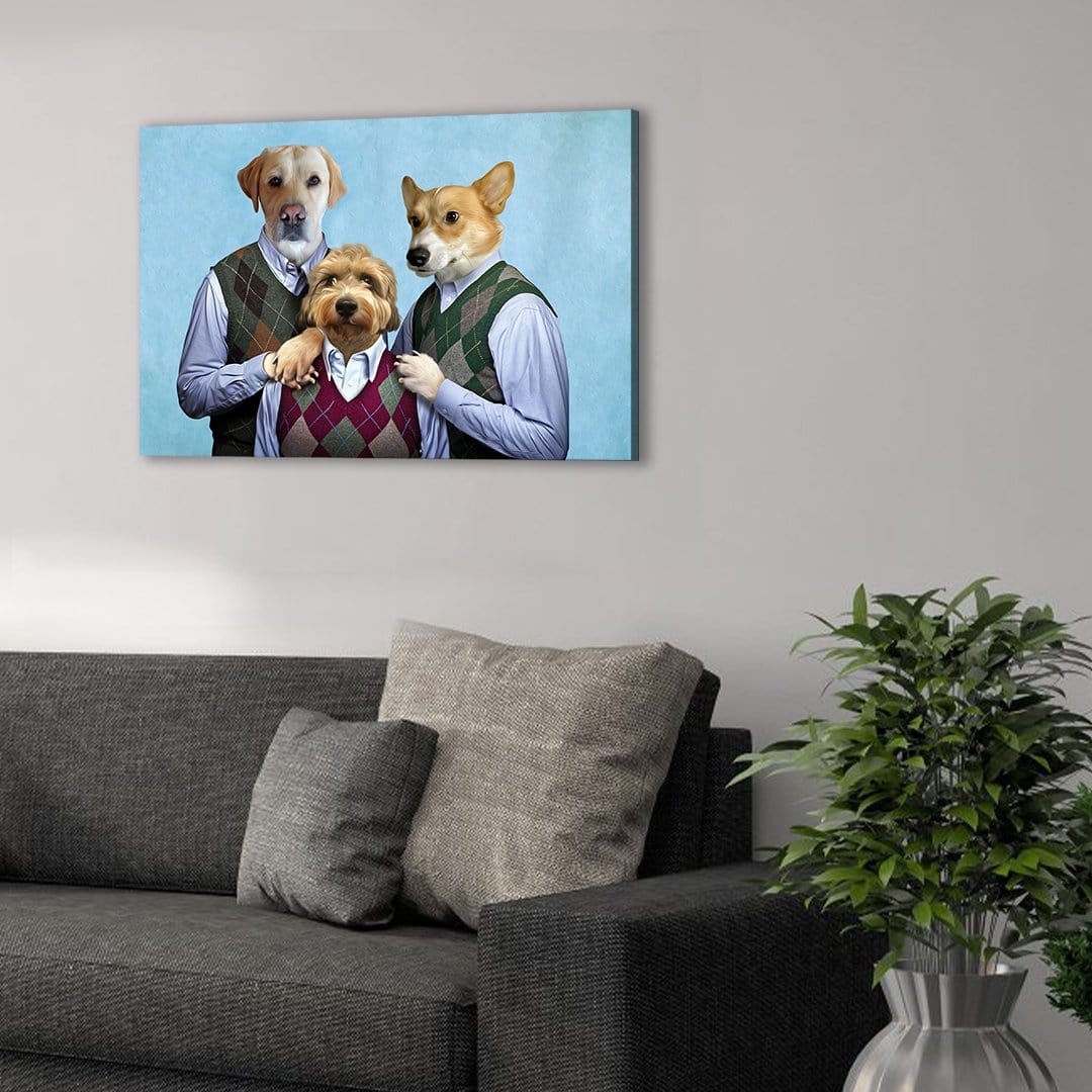 &#39;Step Doggos and Doggette&#39; 3 Pet Canvas