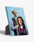 'Step Doggo & Human (Female)' Personalized Standing Canvas