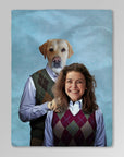 'Step Doggo & Human(Female)' Personalized Blanket