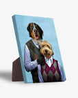'Step Doggo & Doggette' Personalized 2 Pet Standing Canvas