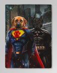 'Superdog & Batdog' Personalized 2 Pet Blanket