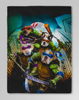 'Teenage Mutant Ninja Doggos' Personalized 4 Pet Blanket