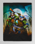 'Teenage Mutant Ninja Doggos' Personalized 2 Pet Blanket
