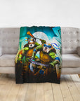 'Teenage Mutant Ninja Doggos' Personalized 2 Pet Blanket