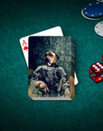 'The Army Veteran' Personalized Pet Playing Cards