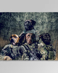 'The Army Veterans' Personalized 4 Pet Blanket