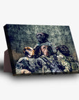 'The Army Veterans' Personalized 4 Pet Standing Canvas