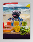 'The Beach Dog' Personalized Pet Blanket