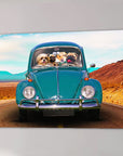 'The Beetle' Personalized 4 Pet Canvas