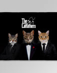 'The Catfathers' Personalized 3 Pet Blanket