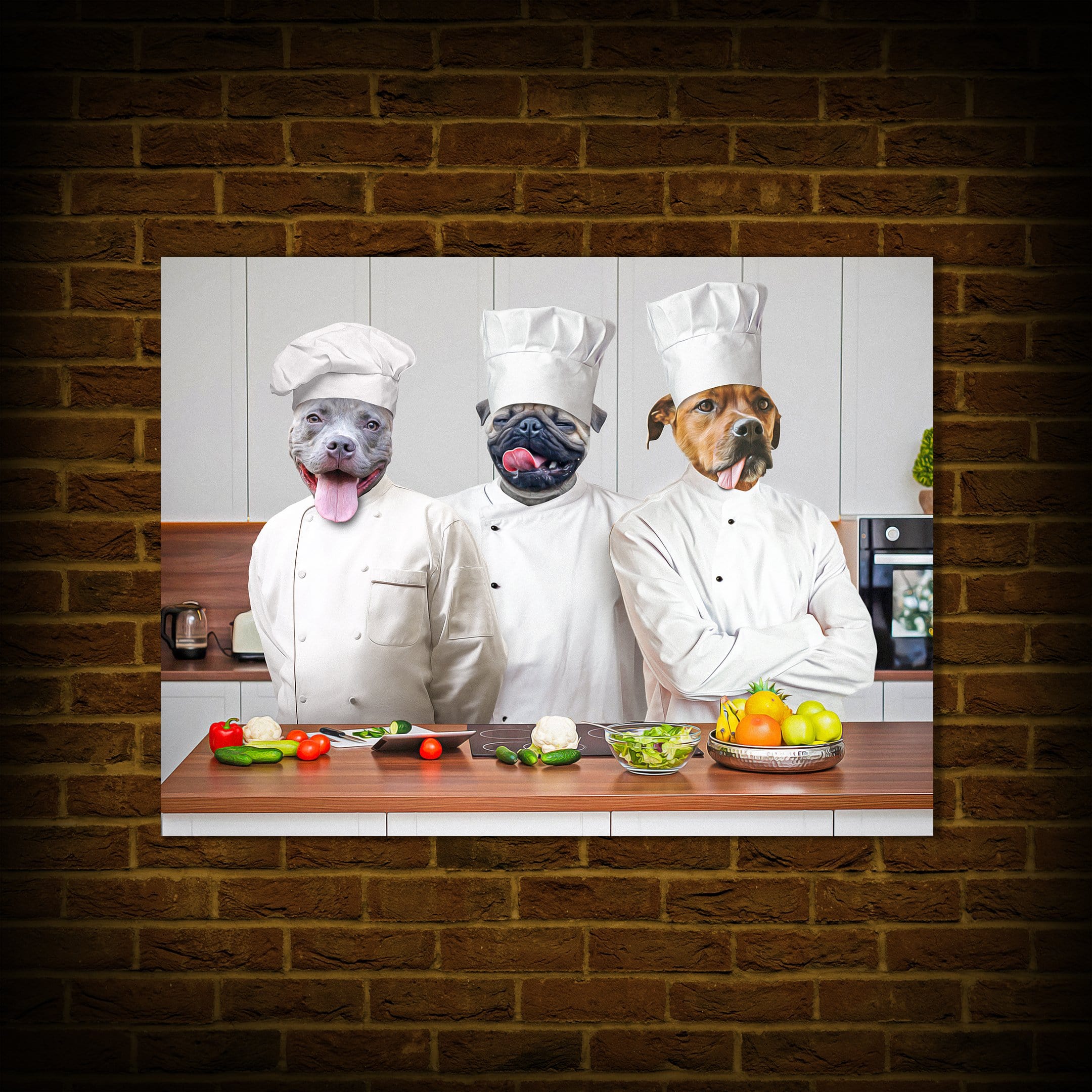 The Chefs Personalized store 3 Pet Standing Canvas