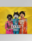 'The Doggo Beatles' Personalized 3 Pet Blanket