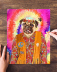 'The Hippie (Female)' Personalized Pet Puzzle