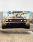 'The Classic Woofstang' Personalized 3 Pet Blanket